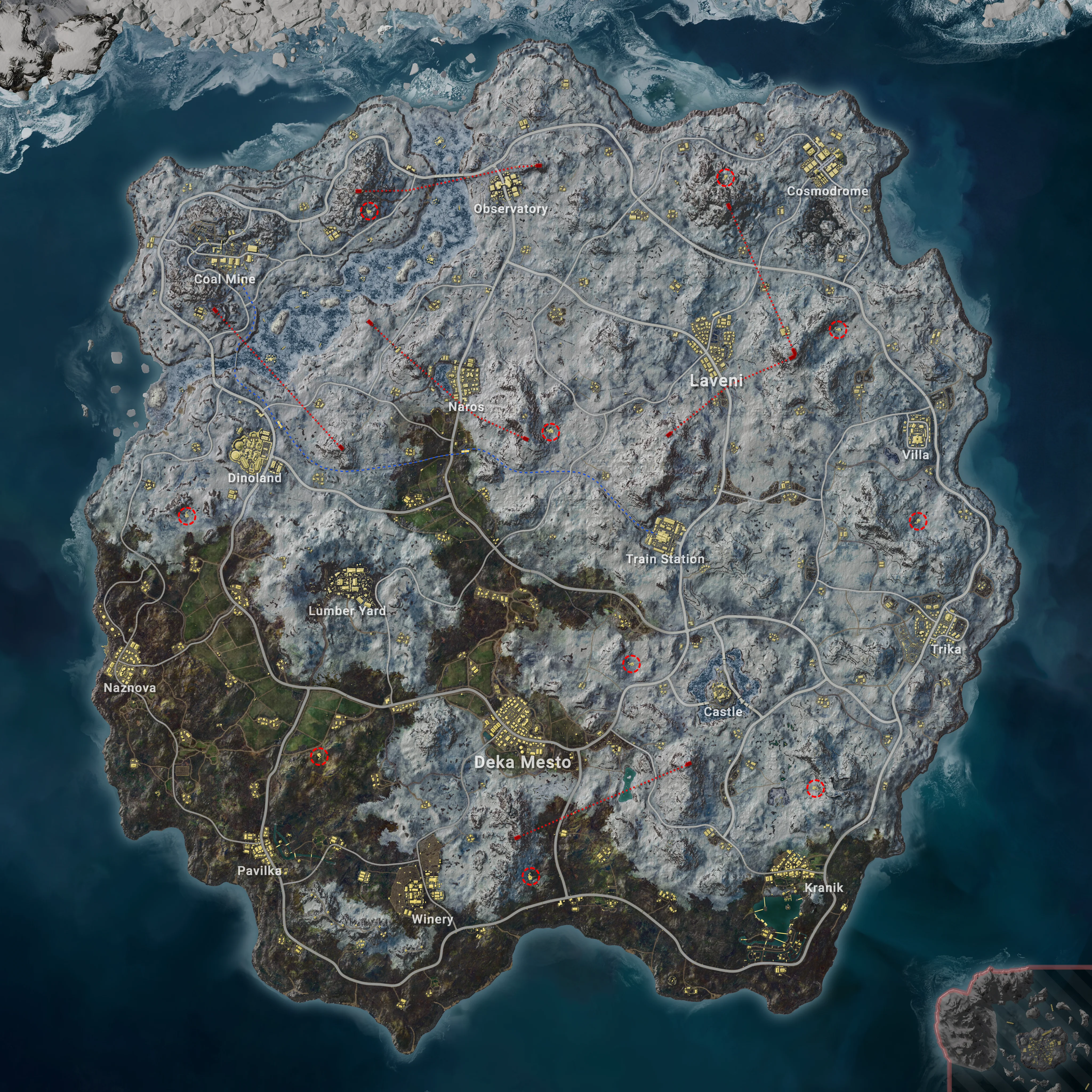 PUBG Vikendi (Vikendi) HD Panoramic Map